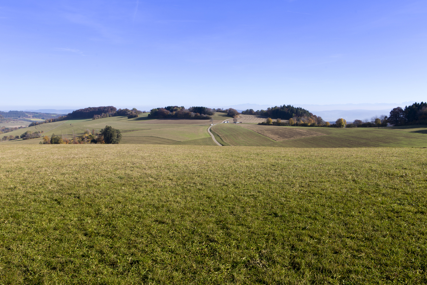 Fernsicht zu den Schweizer Alpen