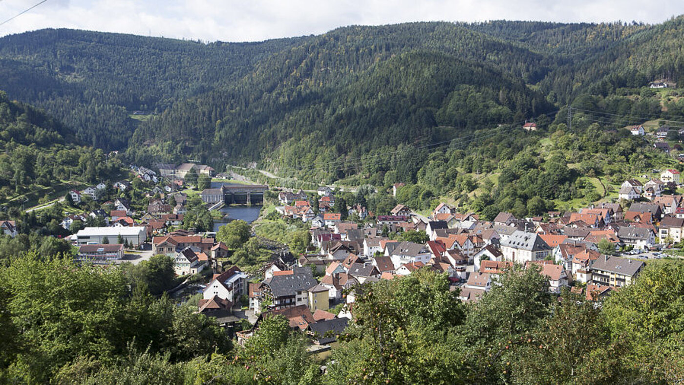 Blick auf Forbach im Schwarzwald