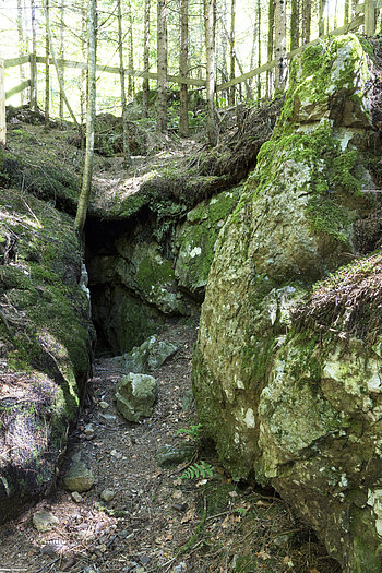 Blick in den Ruprechtsgang bei Urberg