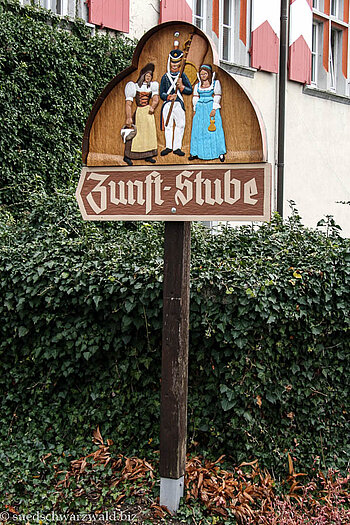 Wegweiser in die Zunftstube