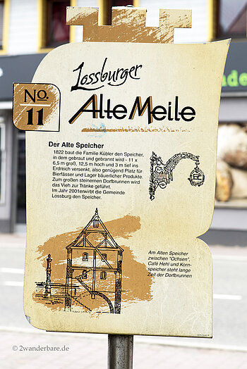 Infotafel zum Themenweg Alte Meile in Loßburg