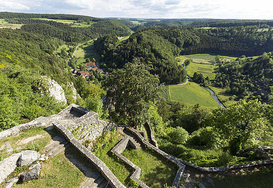 Aussicht von der Hohengundelfingen über das Lautertal