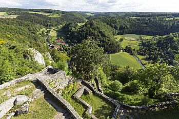 Aussicht von der Hohengundelfingen über das Lautertal