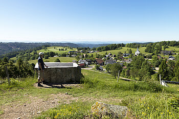 Bei der Panoramatafel von Dachsberg