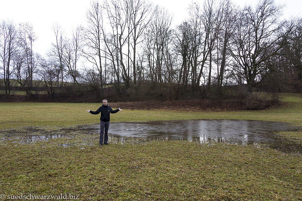 Nur wenig Wasser im Eichener See