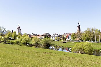 Aussicht über die Kinzig nach Gengenbach im Kinzigtal
