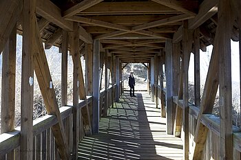 Gedeckte Holzbrücke zum Schlossberg von Schiltach