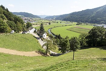 Aussicht vom Haslacher Schlossberg über das Kinzigtal