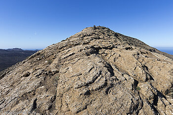 Vulkanische Formen am Krater der Caldera Blanca