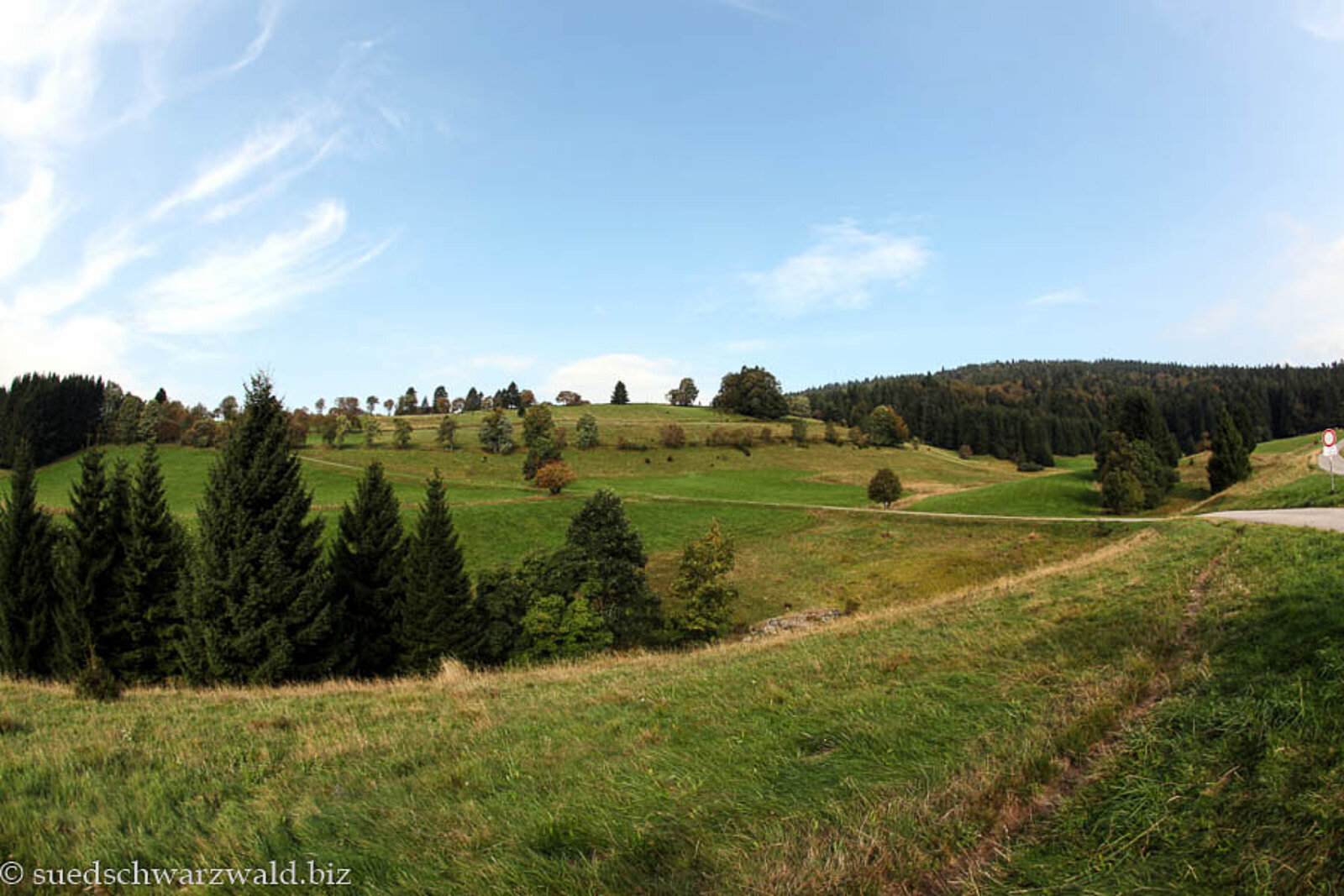 Wanderweg über die Stricker Höhe bei Todtmoos im Hotzenwald 