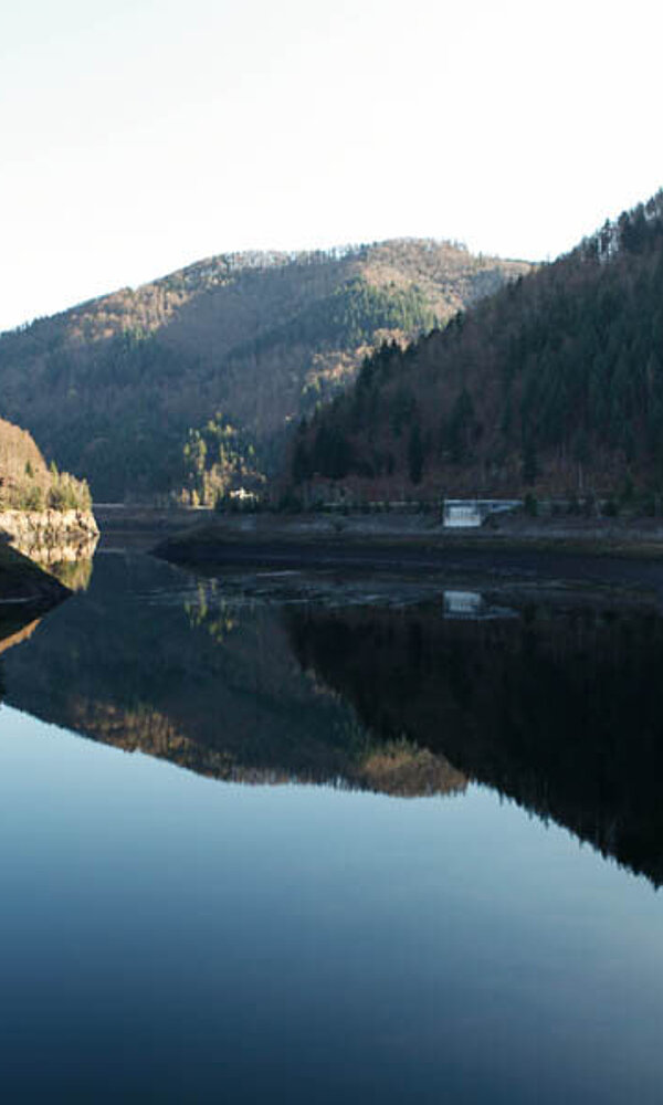 Stausee im Wehrabecken