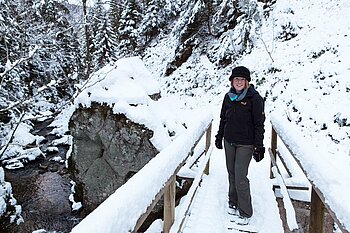 Auf der Brücke über den Rüttebach