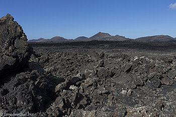 Schroffe Lava bei der Caldera de los Cuervos