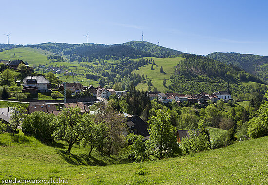 Aussicht über die Landschaft bei Häg-Ehrberg