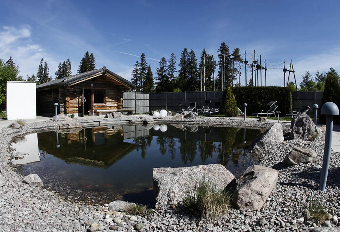 Außenbereich der Saunalandschaft Höchenschwand