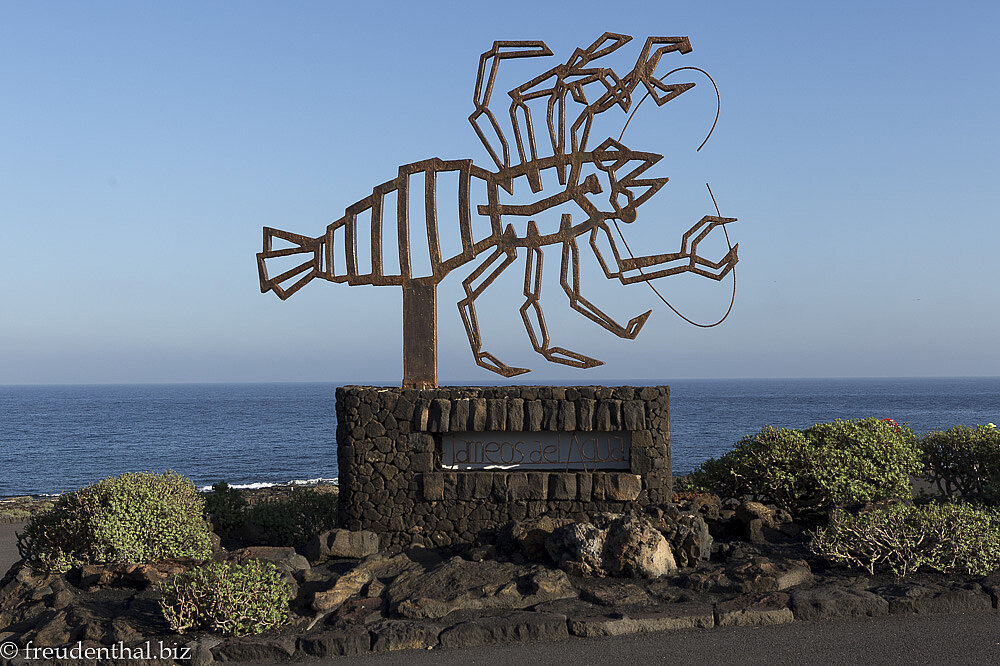 Die Krabbe vor den Höhlen Jameos del Agua