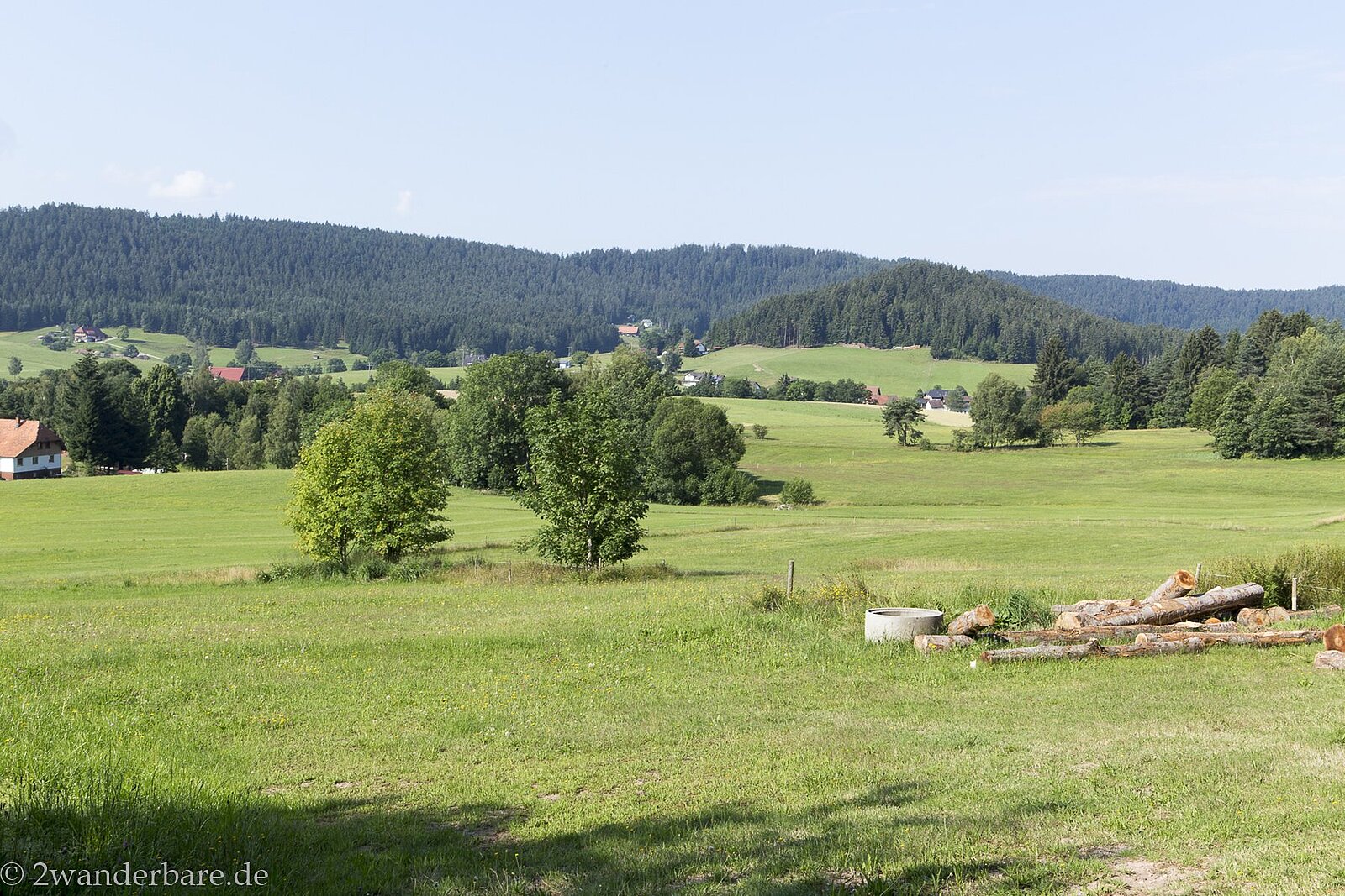 Sonnige Wiesen an der Lauterbacher Hochtalrunde bei Sulzbach im Mittleren Schwarzwald