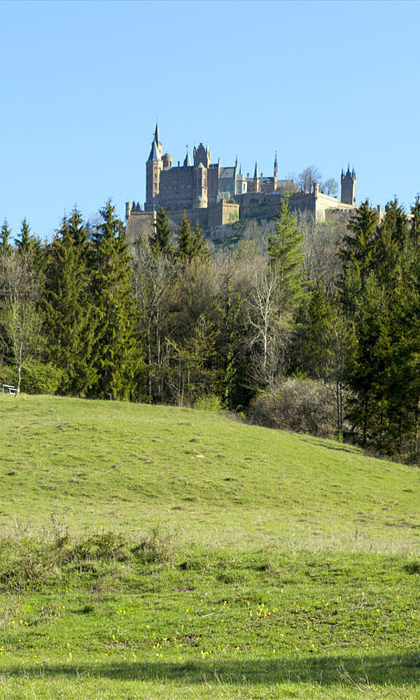 Aussicht zur Burg Hohenzollern