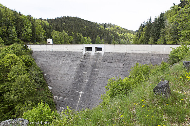 Staumauer des Mettmabeckens