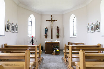 Blick in den Innenraum der Ödlandkapelle