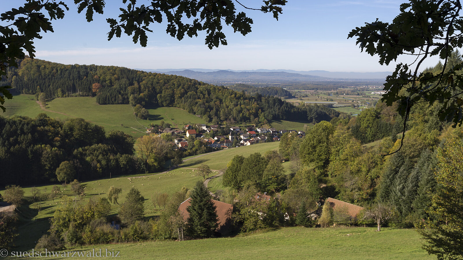 Ausblick vom Silbersteig über das von Hügeln und Wäldern umrahmte Suggental