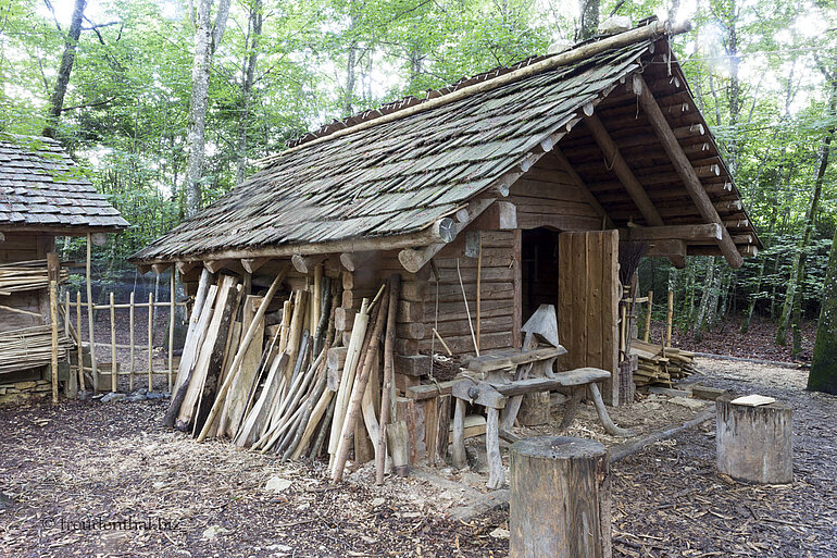 Hütte im Campus Galli