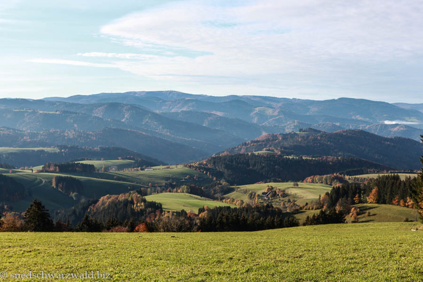 Panorama beim Roten Kreuz oberhalb St. Märgen zum Hochschwarzwald