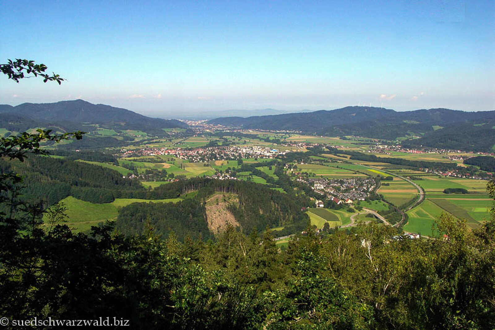 Aussicht vom Frauensteigfelsen Richtung Freiburg