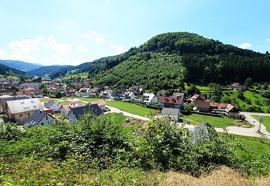 Aussicht über Mühlenbach bei Haslach im Kinzigtal