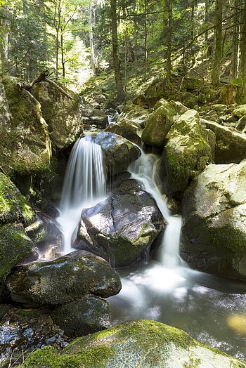 Wasserfall in der Teichschlucht im ZweiTälerLand