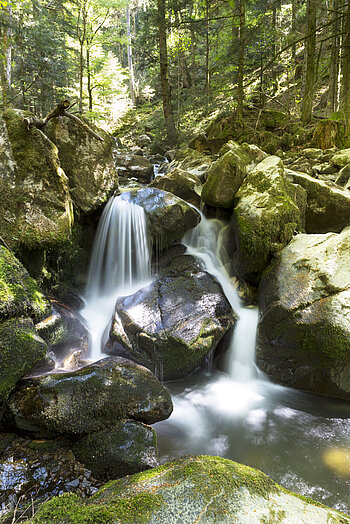 Wasserfall in der Teichschlucht im ZweiTälerLand