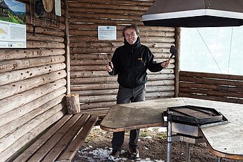 Grillbesteck im Rüttepark-Pavillon