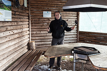 Grillbesteck im Rüttepark-Pavillon