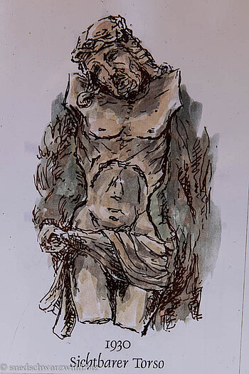 Balzer Herrgott 1930 mit sichtbarem Torso