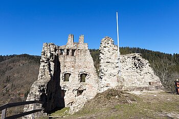 Oberburg der Ruine Schenkenburg nahe Schiltach im Kinzigtal