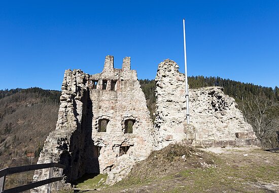 Oberburg der Ruine Schenkenburg nahe Schiltach im Kinzigtal